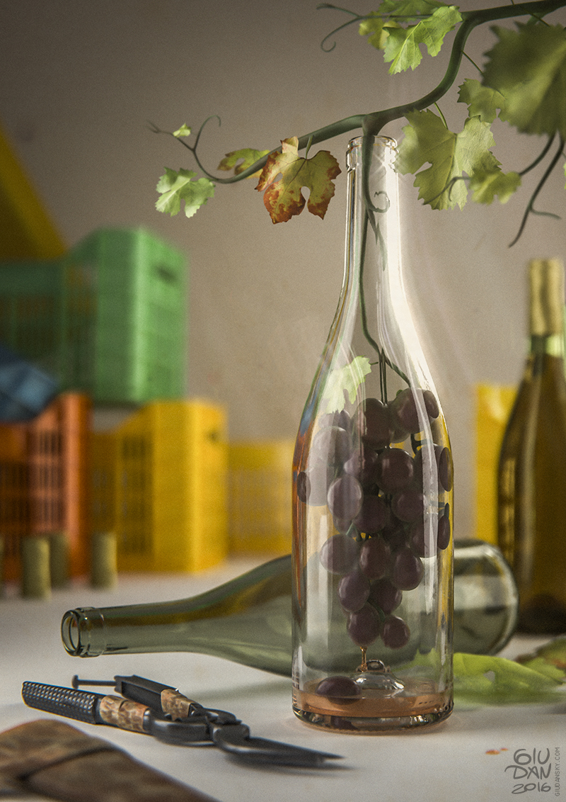 Grape in the bottle