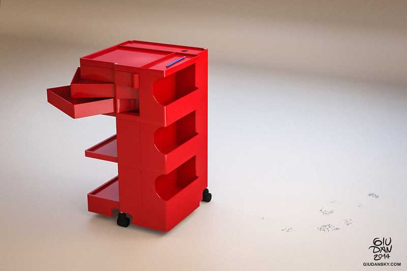 CG Stillife: il boby di Joe Colombo rendering-boby-joecolombo