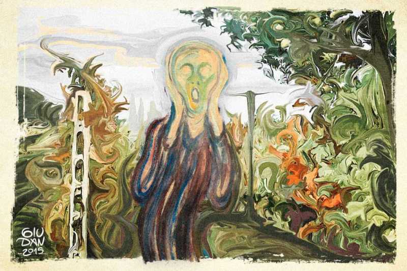 urlo di munch in vigna